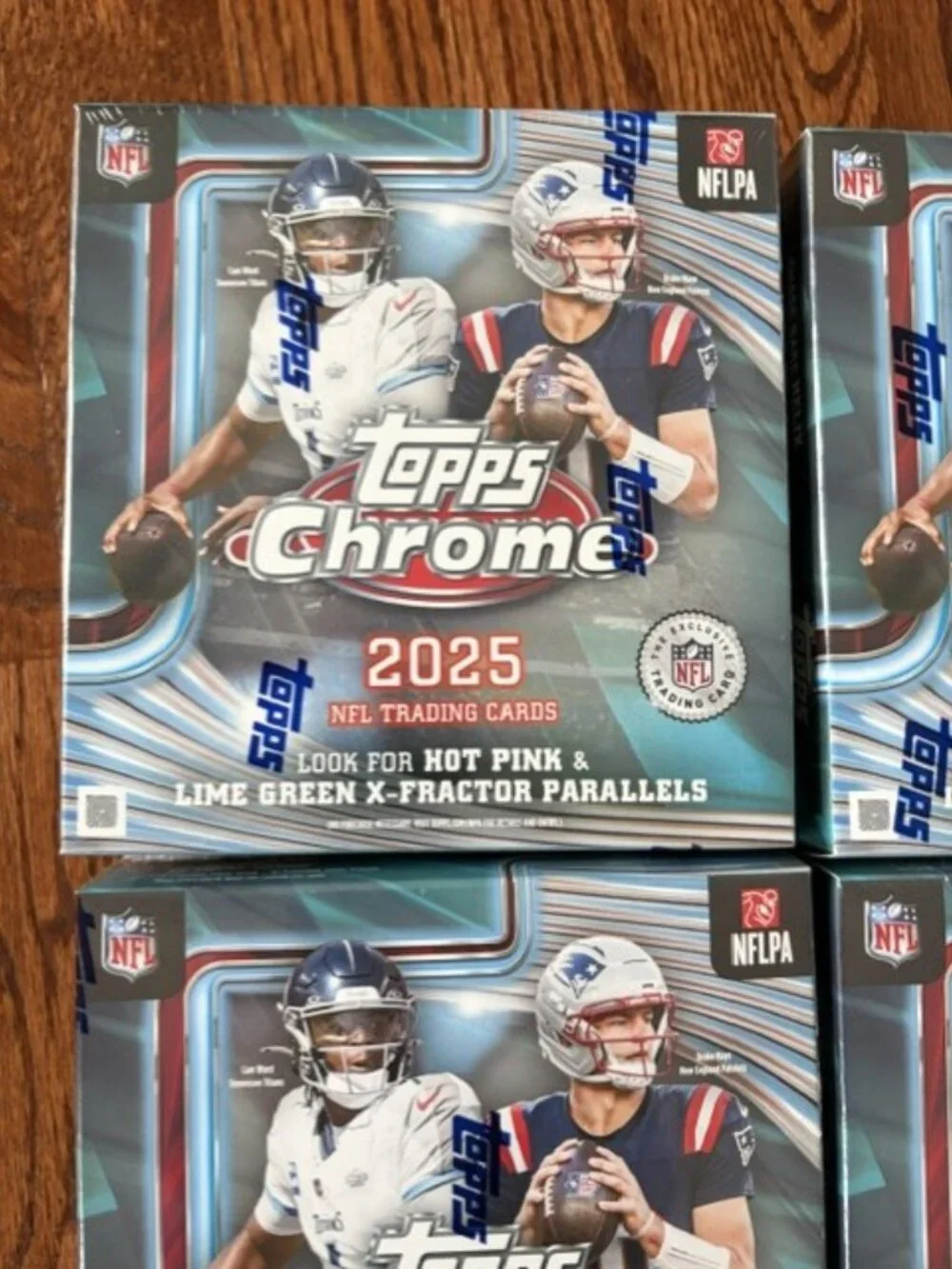 2025 TOPPS CHROME MEGA BOX NFL FOOTBALL (lot of 4) Brand New Sealed - Picture 2 of 9